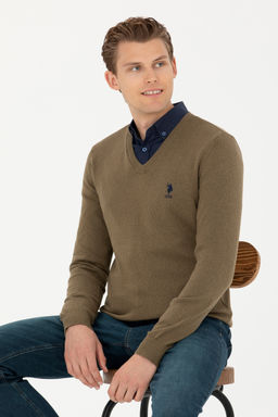 Мужской свитер цвета хаки - U.s. polo assn фото 15