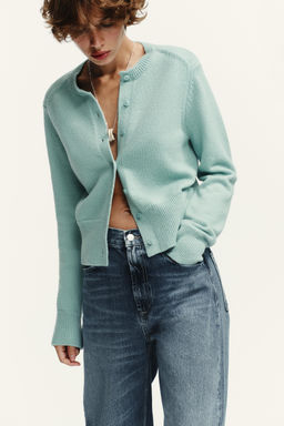 FITTED KNIT CARDIGAN - Zara фото 3