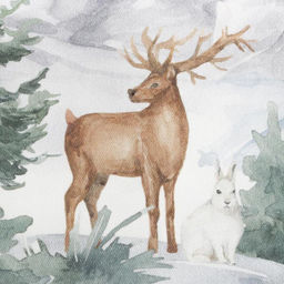 Дорожка новогодняя на стол Этель Forest animals 30?70  5 см, 100% хл, саржа 190 г/м?