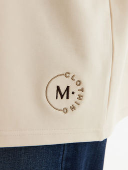 Футболка женская MINAKU, over size (44-48), бежевая