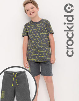 КР 400610/тем.серый меланж к422 шорты для мал