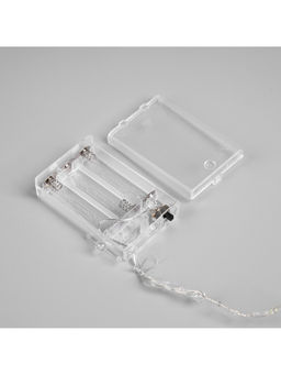 Гирлянда «Нить» 5 м роса с насадками «Перламутр», IP20, нить серебристая, 50 LED, батарейки AAx2 (не в комплекте), 2 режима, свечение тёплое белое