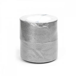 Лента парчовая 50мм упаковочная серебро Magic4Hobby набор 2шт*22,85м (1м)