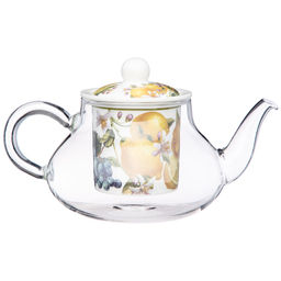 ЧАЙНИК СТЕКЛЯННЫЙ С СИТОМ LEFARD ФРУКТЫ 500 МЛ