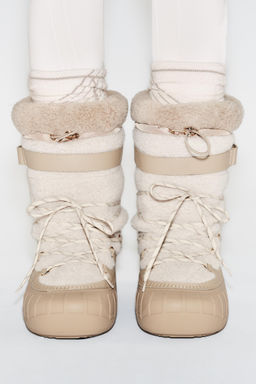 SHEARLING EFFECT ANKLE BOOTS SKI COLLECTION