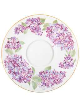 Чашка с блюдцем д/капучино 300 мл 14*11*6 см "Сирень" фарфор NEW BONE CHINA