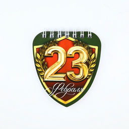 Подарочный набор, блокнот 32 листа и фигурная ручка «23 февраля, защитнику отечества»