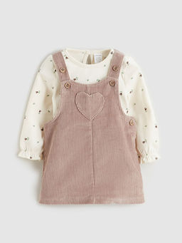 K?z Bebek Ti??rt ve Kadife Elbise