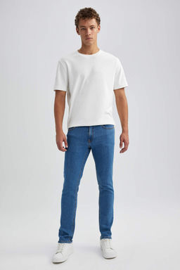 Джинсовые брюки скинни Carlo очень узкого кроя с нормальной талией и очень узкими штанинами - Defacto фото 4