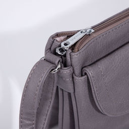 Сумка-мессенджер на молнии, цвет серый - Simaland фото 5