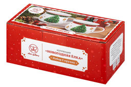 Набор 2 кружек 250 мл 11*8,5*7 см Новогодняя елка зеленый + красный узор, бочонок, NEW BONE CHINA - Elan gallery фото 16