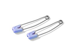 Булавки английские PRYM 086101 с пластиковым замком нержавеющий сплав в блистере 4 шт голубой/под никель