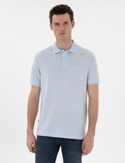 A__k Mavi Regular Fit K_vr_lmaz Polo Yaka Basic Ti__rt