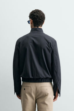 CAZADORA BOMBER REGULAR FIT CUADROS / Azul - Zara фото 3