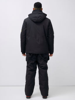 Горнолыжный костюм анорак мужской зимний черного цвета 389Ch - Leifensh фото 10