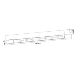 ULB-Q282 20W/4000K BLACK Светильник-прожектор светодиодный трековый. Линейный. 1600 Лм. Белый свет (4000К). Корпус черный. ТМ Volpe