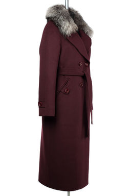 Мех натуральный (чернобурая лисица), Пальто утепленное Холлофайбер 300 - El podio фото 7