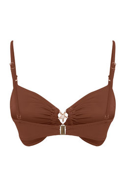 Kahverengi Straplez Premium Aksesuarl? Mix&Match Bikini Ustu TBESS24BU00150