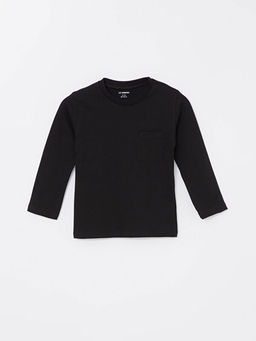 Bisiklet Yaka Uzun Kollu Basic Erkek Bebek Ti??rt