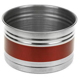 Банка для сыпучих продуктов из нержавеющей стали 0,8л, д12,5см, h7,5см, крышка пластмассовая с пароотводом, цветной корпус, бордовый, в коробке (Китай) - Домашняя мода фото 2