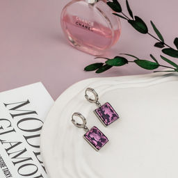 Серьги из муранского стекла LILAC LS3546