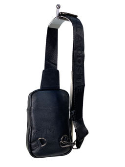 Сумка мужская из натуральной кожи, цвет черный - Greta фото 2