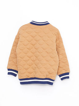 Kolej Yaka Uzun Kollu Erkek Bebek Bomber Ceket - Waikiki фото 2