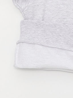 Bisiklet Yaka Bask?l? Uzun Kollu Erkek ?ocuk Sweatshirt - Waikiki фото 3