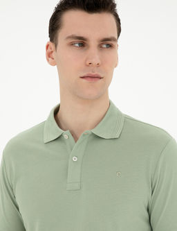 Ye_il Slim Fit Basic Ti__rt