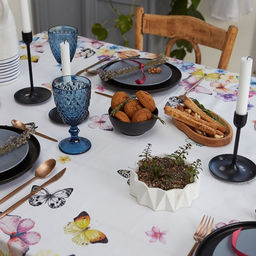 Скатерть Этель. Бабочки, 180?147 см,100 % хлопок, репс 210 г/м?