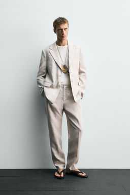 100% LINEN SUIT TROUSERS