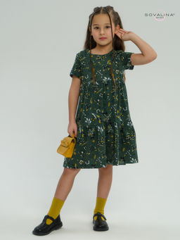 Платье Тия горчичные ветки - Sovalina фото 7