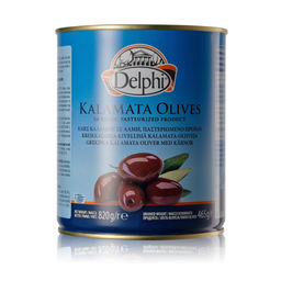 Оливки Каламата с косточкой Colossal 121-140 820г жесть