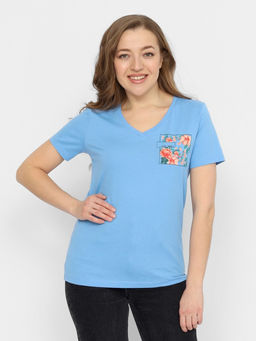 CRB wear/FSMW 60254-43 Футболка женская,голубой/Ex.Cherubino