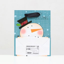 Цена за 12 шт. Пакет ламинированный Снеговик 11,5 х 14,5 х 6 см - Simaland фото 4