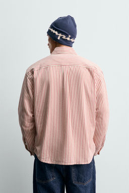 STRIPED SHIRT WITH CHAMPION ® X ZARA PATCHES  фото 3