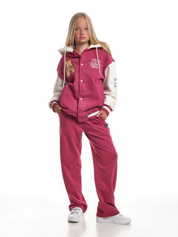 Брюки для девочки 22-6011 брусничный - Mini maxi фото 3