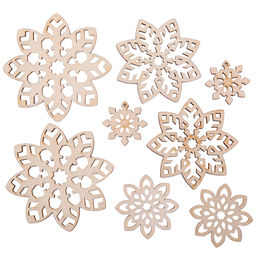 Заготовка для декорирования Mr. Carving ВД-1215 Мини набор Снежинки №1 фанера 0.3 см Ассорти 2.5-6см