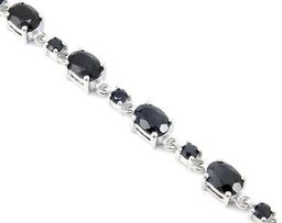 Браслет из серебра сапфир корунд, Счастье