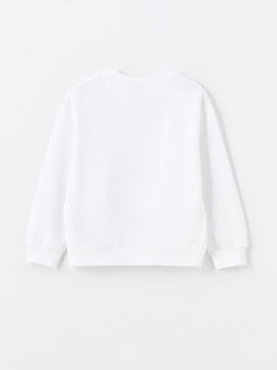 Bisiklet Yaka Basic Uzun Kollu K?z ?ocuk Sweatshirt