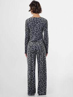 Комплект домашний женский велюровый серый с леопардовым принтом - Mark formelle фото 2