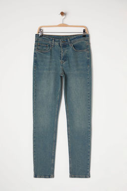TRENDYOL MAN Indigo Esnek Kumas Skinny Dar Kesim Jeans TMNAW20JE0434 - Trendyolmilla фото 6