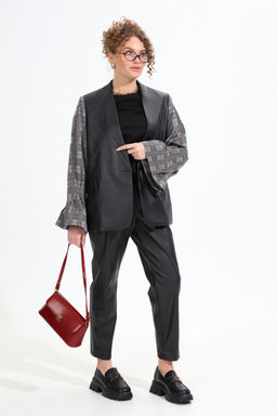 Костюм NIKVA н950-1 чёрный+серая клетка  фото 3