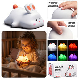 Ночник "Кролик" в коробке