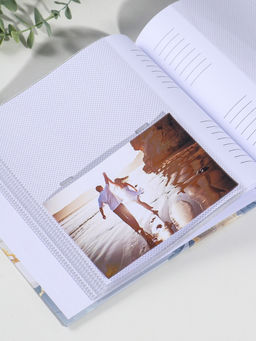 Фотоальбом на 200 фото 10х15 см "Бело-серый мрамор" бумажные листы 5х22х22 см