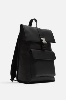 RUBBERISED BACKPACK WITH FLAP - Zara фото 30