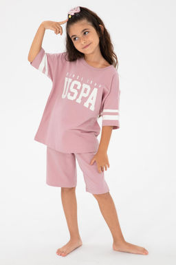 K_z _ocuk Pembe _ortlu Pijama Tak_m_ Sepette S_rpriz _ndirim - U.s. polo assn фото 7