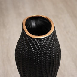 Ваза для цветов напольная «Дуайт», h=60 см, керамика, чёрная