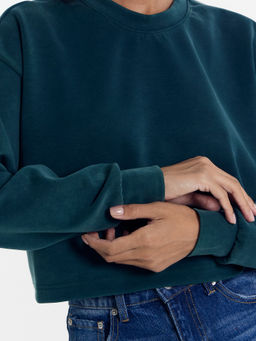 Джемпер женский изумрудный с дизайнерским принтом изумрудная варка 122962 - Mark formelle фото 6