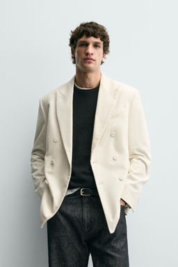 CORDUROY DOUBLE-BREASTED BLAZER - Zara фото 2